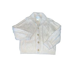 Pottery Barn Kids 36 months cream cable knit button long sleeve sweater preppy